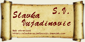 Slavka Vujadinović vizit kartica